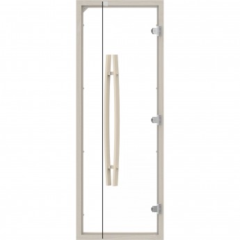 Дверь SAWO 7/19, прозрачная, осина, изогнутая ручка, 741-4SCA-1 Дверь SAWO 7/19, прозрачная, осина, изогнутая ручка, 741-4SCA-1