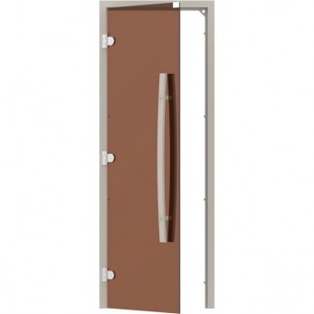 Комплект двери с "бронзовым" стеклом SAWO 741-3SGA-R-1 (осина, без порога, правая, изогнутая ручка) Комплект двери с "бронзовым" стеклом SAWO 741-3SGA-R-1 (осина, без порога, правая, изогнутая ручка)